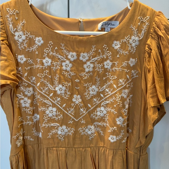 Embroidered Rust Dress - Picture 2 of 8